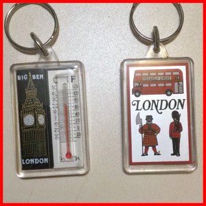 Vtg Thermometer Keychain